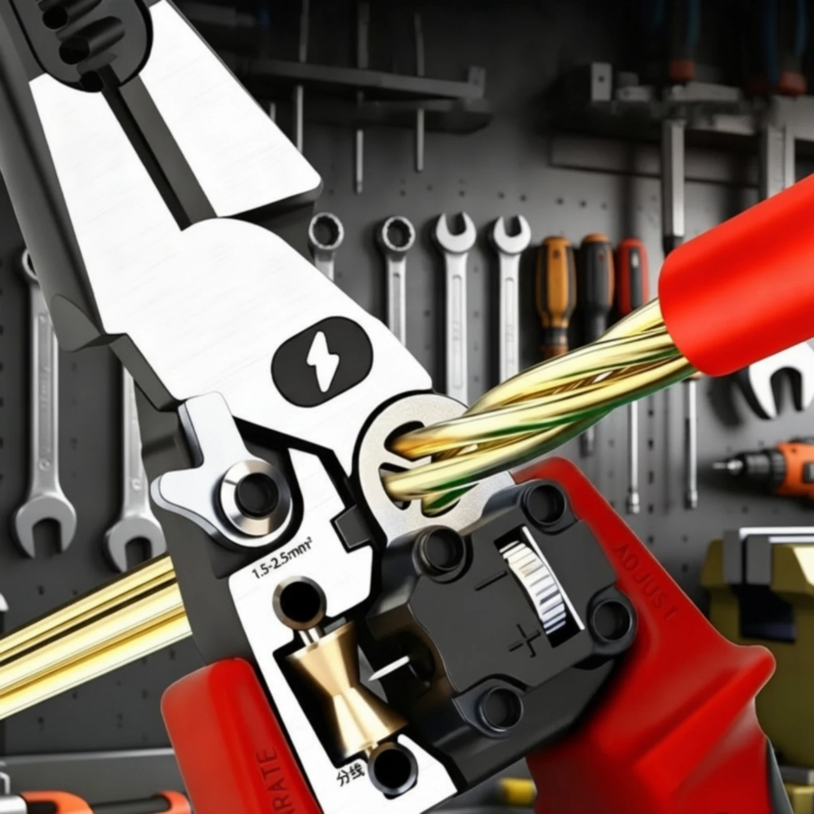 Electrical Pliers with Voltage Tester Digital Multifunction Wire Stripper Wire Stripper with Voltage Tester Long-Nose