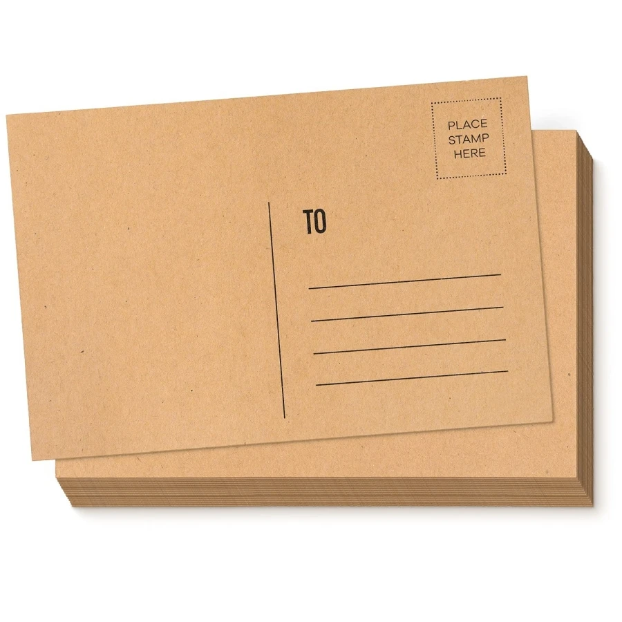 60  Pcs Brown 4x6 Blank Post Cards, Blank Mailable Postcards Set. Make Your Own Printable Postcards. 300gsm Postcard Paper Cards