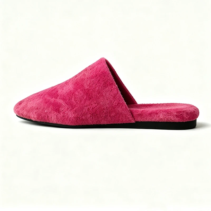 Sandálias Flat Femininas SmallHut Nova Tendência 2026 de Verão em Camurça Natural com Bico Quadrado Fechado – Mules Sexy Verdes, Rosas e Marrons