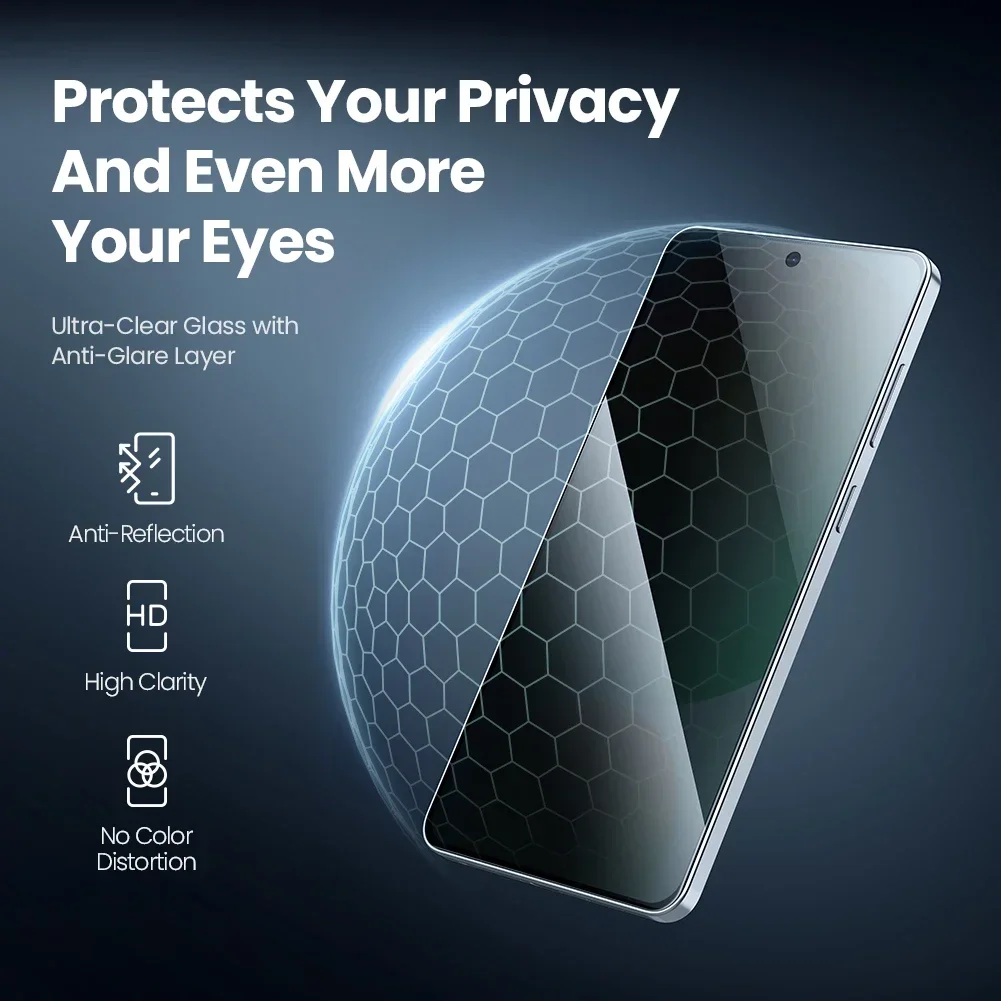 NILLKIN Tempered Glass For Samsung Galaxy S25 Edge Screen Protector Dust-proof Anti-Peeping Film for Samsung S25 Edge With Tool