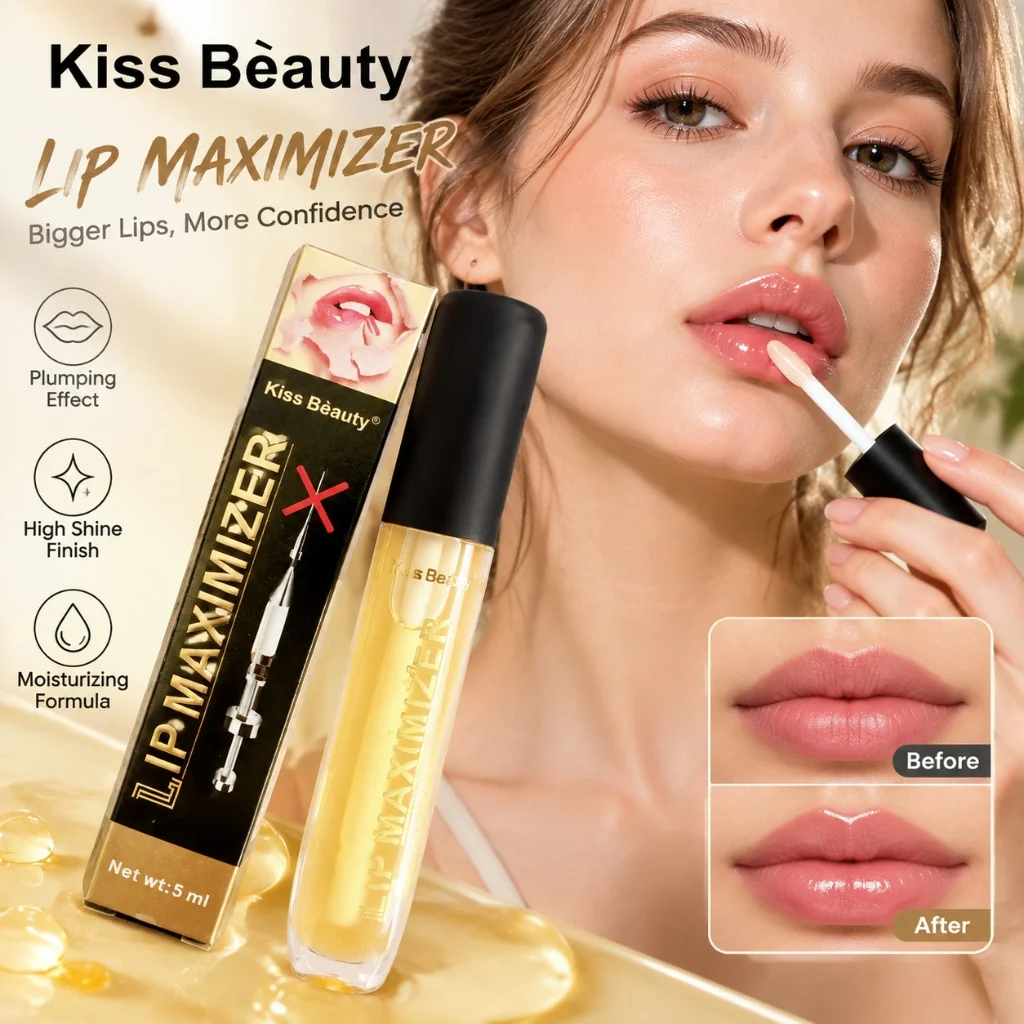Lip Plump Serum Oil Enhance Elasticity Deep Moisturize Create Shiny Finish Smooth Fine Lines Clear Dead Skin Nourish Lip Tissue