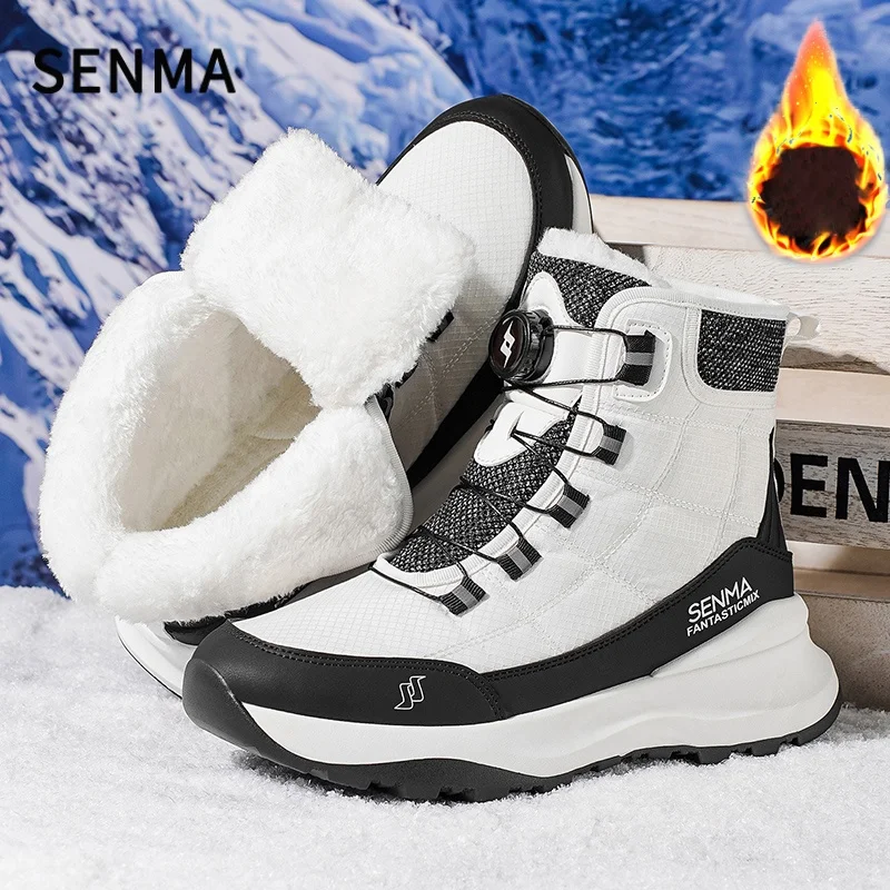 SENMA الرجال أحذية الثلوج 2026 الشتاء موضة في الهواء الطلق أحذية رجالي عالية الجودة المشي لمسافات طويلة حذاء من الجلد الرجال أحذية الصيد الثلوج أفخم الذكور الأحذية #1