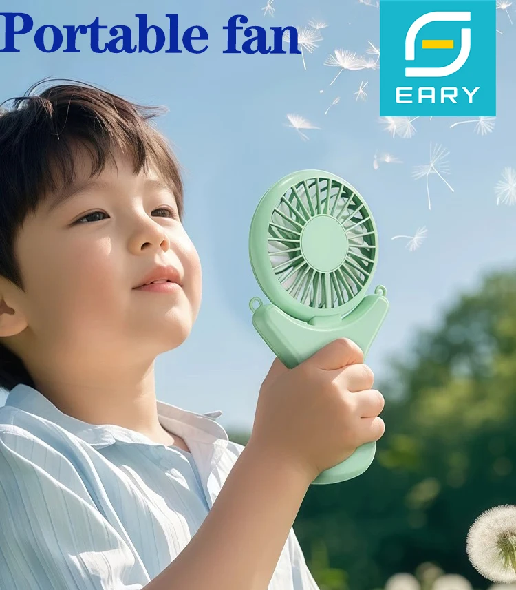 

Eary Portable Fan With 3 Speed Wind Adjustable Hanging Neck Mini Cooler Fans Usb Recharge 3000mAh Home Camp Outdoor Essentials