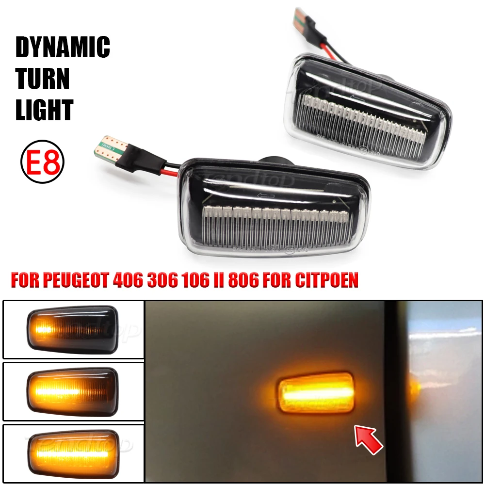 Dynamic LED Blinker Turn SIgnal Side Light For Citroen Berlingo Jumpy Saxo Xantia Xm ZX Peugeot 106 36 406 806 EXPERT PARTNER