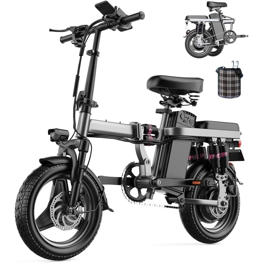 

Electric Bike for Adults, 48V 15AH Removable Battery, 25MPH 35Miles Commuting Ebikes for Women Men, 500W Brushless Motor