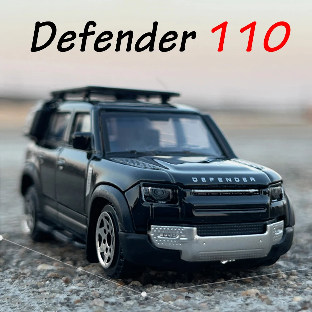 Scala 1:64 Land Rover Defender 110 SUV Pressofuso In Lega Giocattoli Modello di Auto Ruote Può Scivolare Pneumatico di Gomma In Miniatura Veicolo Ragazzo Collezione