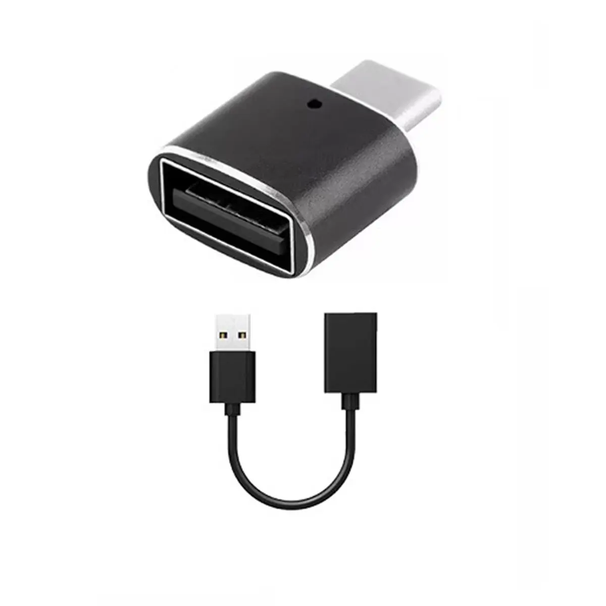 A10I Mini Horizontal Plug Wireless CarPlay Box Android 2-in-1 Adapter for Car Connectivity, with Extension Cable + Adapter
