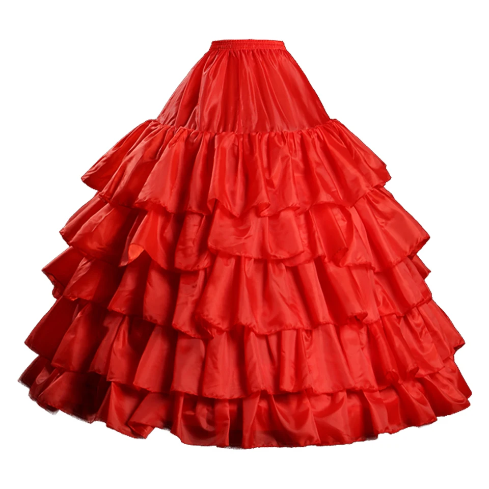 red petticoat for wedding dress Red 100cm Long Petticoat for Wedding Dress