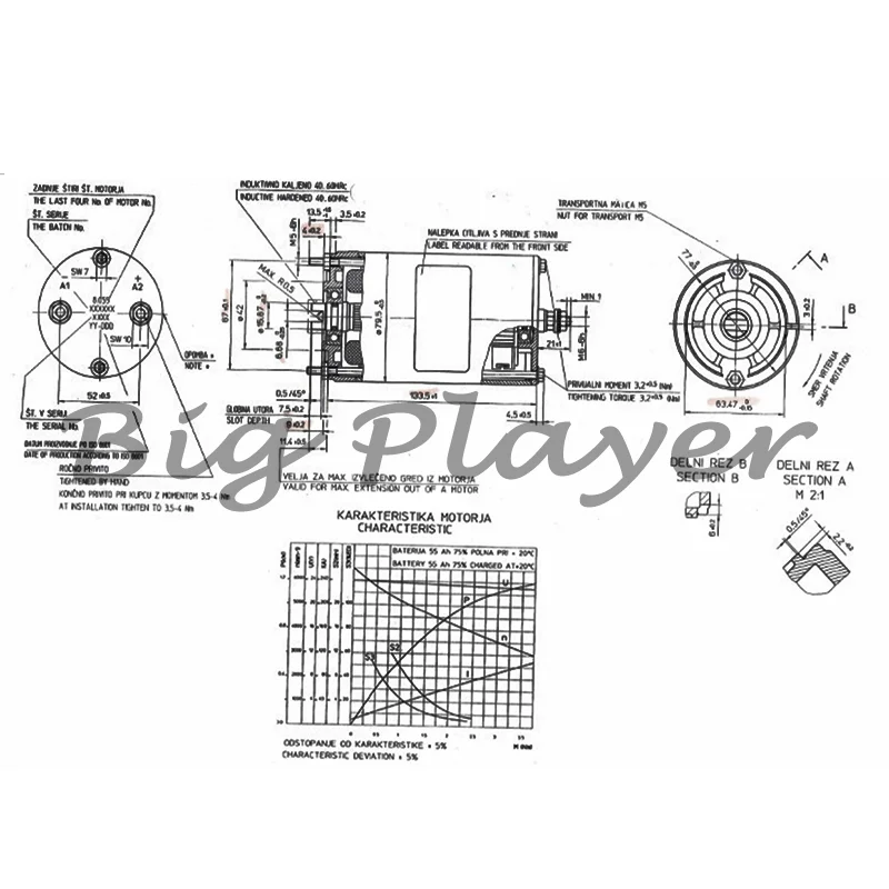 

Compatible Motor - 12V 24V 0.8KW Brushed DC Electric Forklift Oil Pump