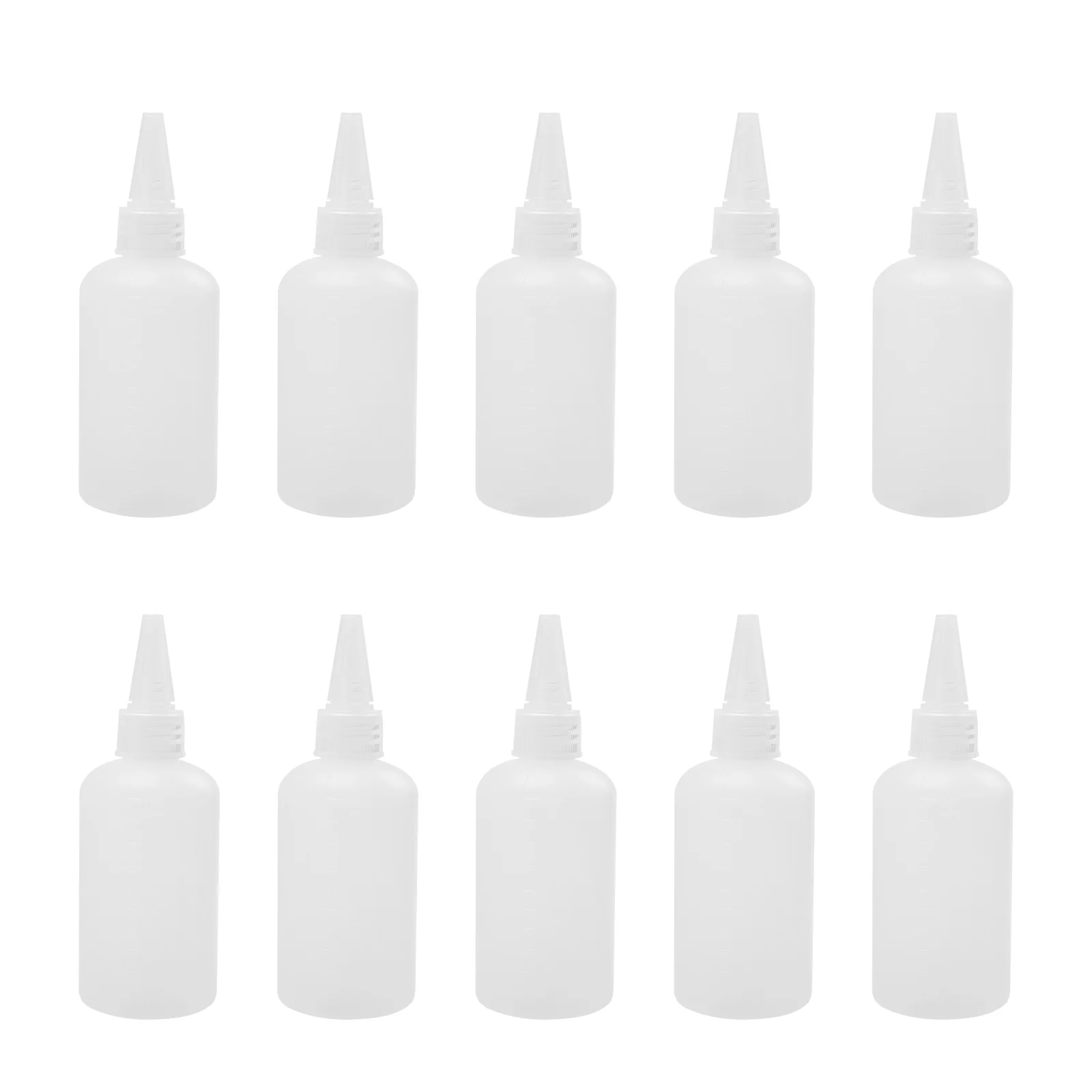 20 Pcs Pointed Bottle Empty Latex Squeeze Caulking Pigment Dispenser Bottles Liquid Glue Extrusion Type Plastic Condiment