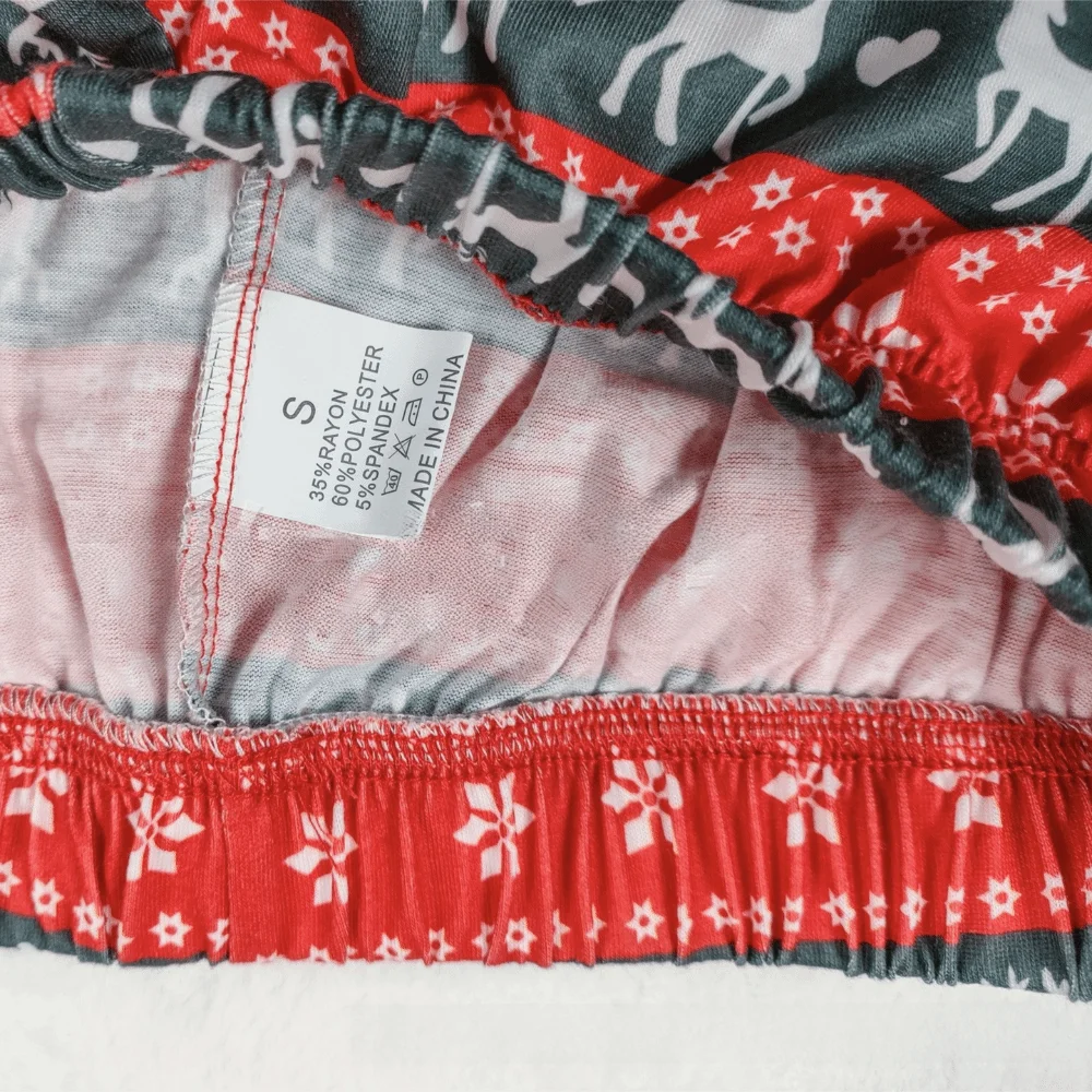 

New Christmas Family Matching Outfits Cartoon Printed Parent-child Christmas Pyjamas Set Deer Soft Adult Kids Loungewear Winter