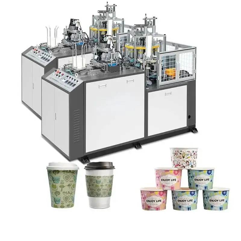 Automatic Disposable Tea Coffee Machine Automatic Paper Cup Machine Production Line High Speed Paper Cup Making Forming Machine