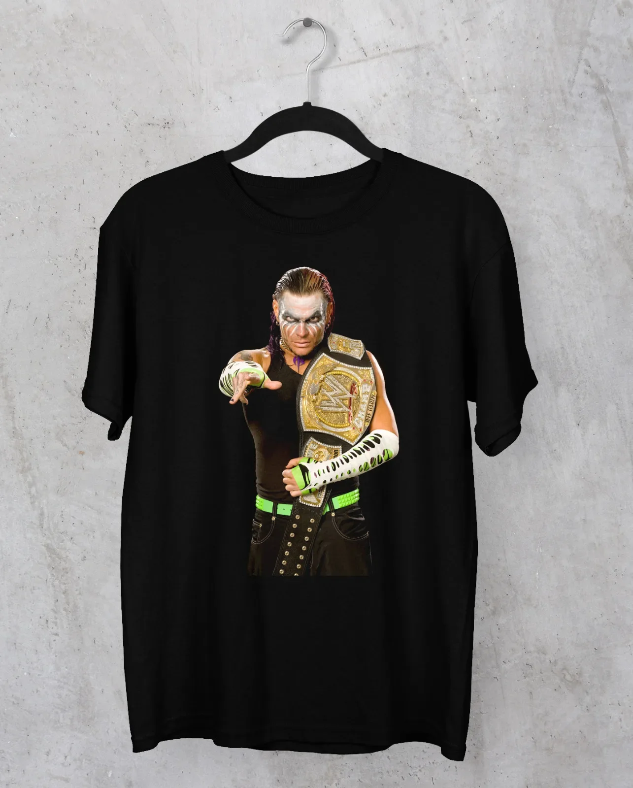 تي شيرت Jeff Hardy Wrestler Champ باللون الأسود من S إلى 5XL JJ4385