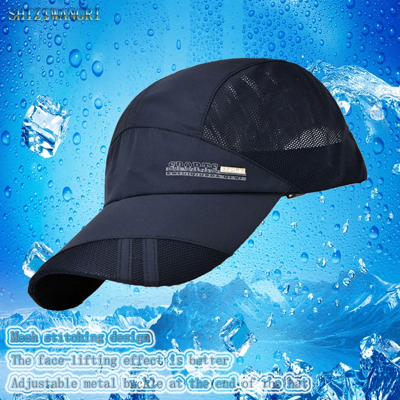 Dry Running Baseball Summer Mesh 8 Colors Cap Visor Mens Hat Sport Cool Fashion 2021 Hot Quick Outdoor Popular New