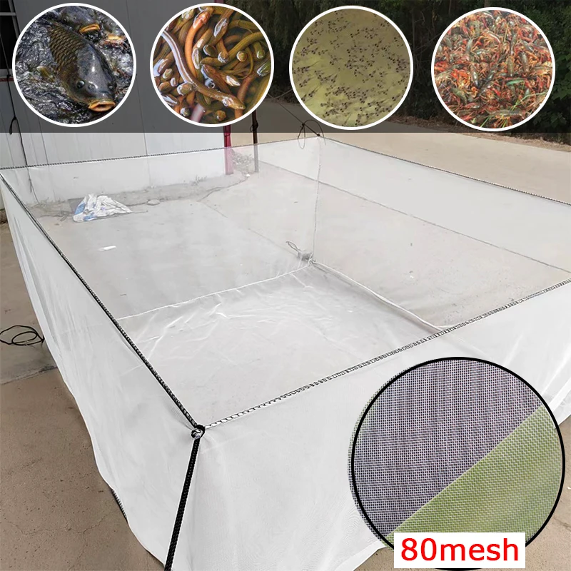 

80Mesh Fish Culture Breeding Net Cage Leech Fry Fish Krill Cage Aquaculture Nets Terrariums Fish-farming Nylon Net Cage