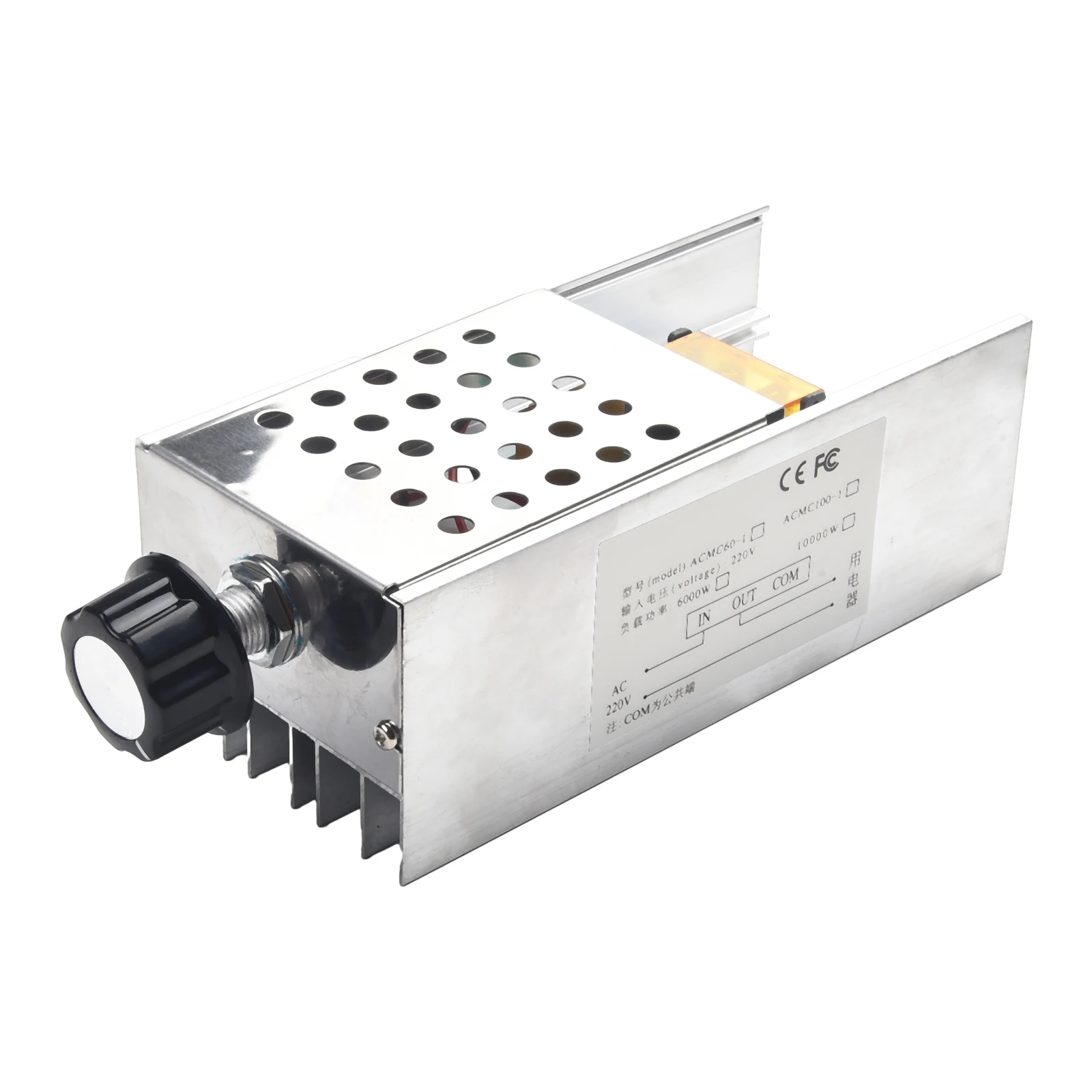 SCR Voltage Regulator 6000W High Power Speed Controller Dimmer Thermostat for Room Temperature Resistive Loads