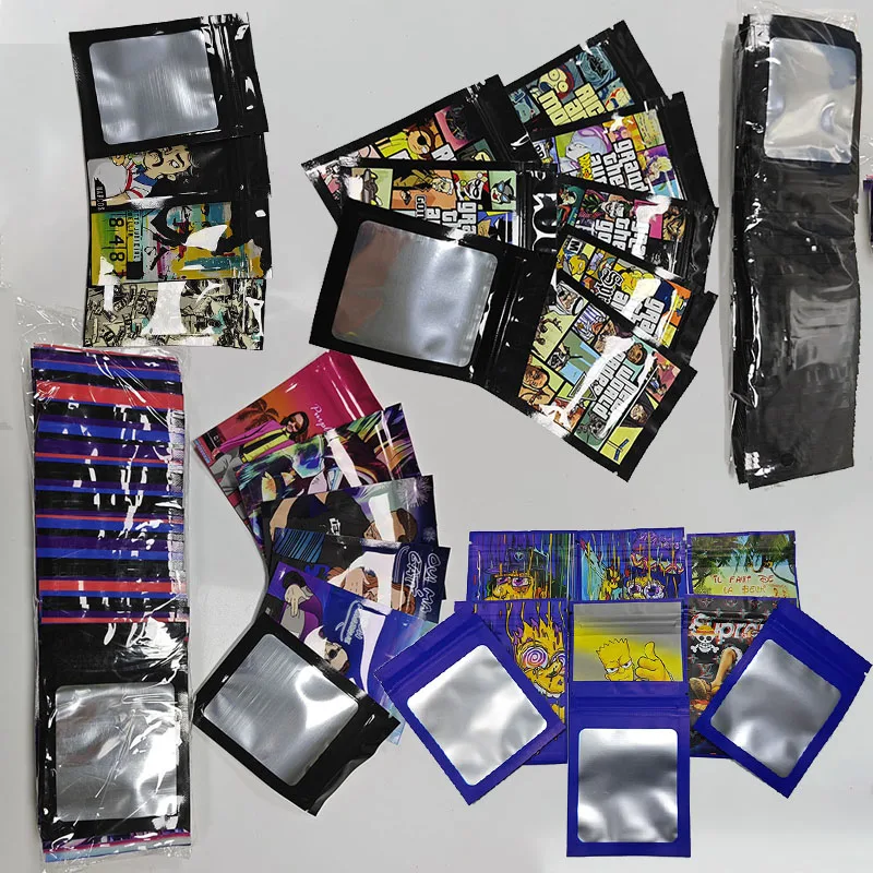 

Smell Proof Aluminum Foil Zip Lock 7*10cm Mylar Bags Clear Window Candy Powder Food Plastic Package Bag Small Flat Pouches