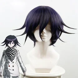 Short Wig Danganronpa V3 Killing Harmony Ouma Kokichi Cosplay Costume Dangan Ronpa Heat Resistant Synthetic Hair Wigs Halloween