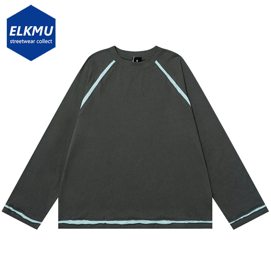 

Vintage Oversized T Shirts Streetwear Harajuku Hip Hop T-shirts Men Loose Casual Long Sleeve Tee Tops Tshirts