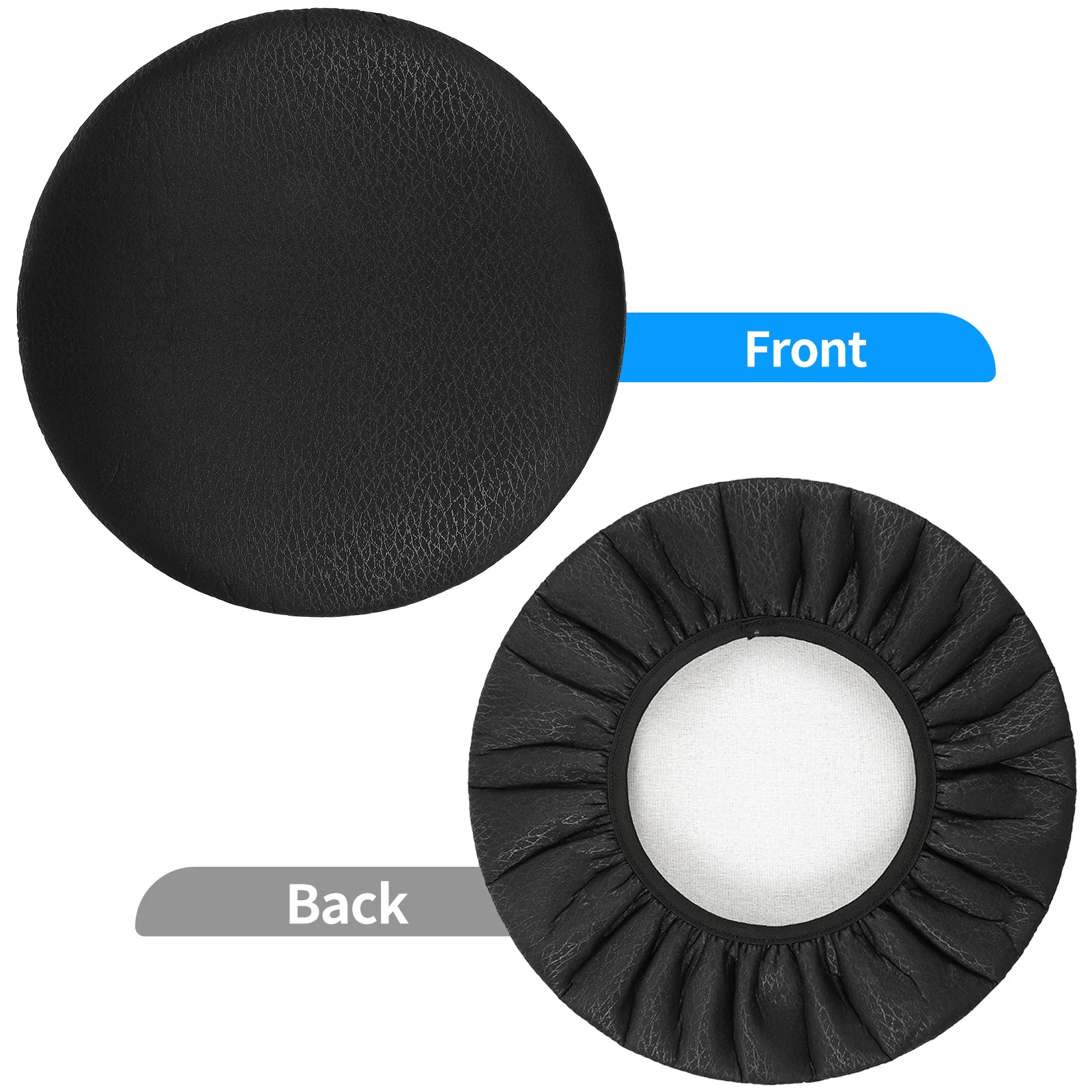 Thick Elastic Barstool Seat Cushion Cover Practical Stool Cover Round Chair Protector for Home Shop - Black (Diameter 35cm )