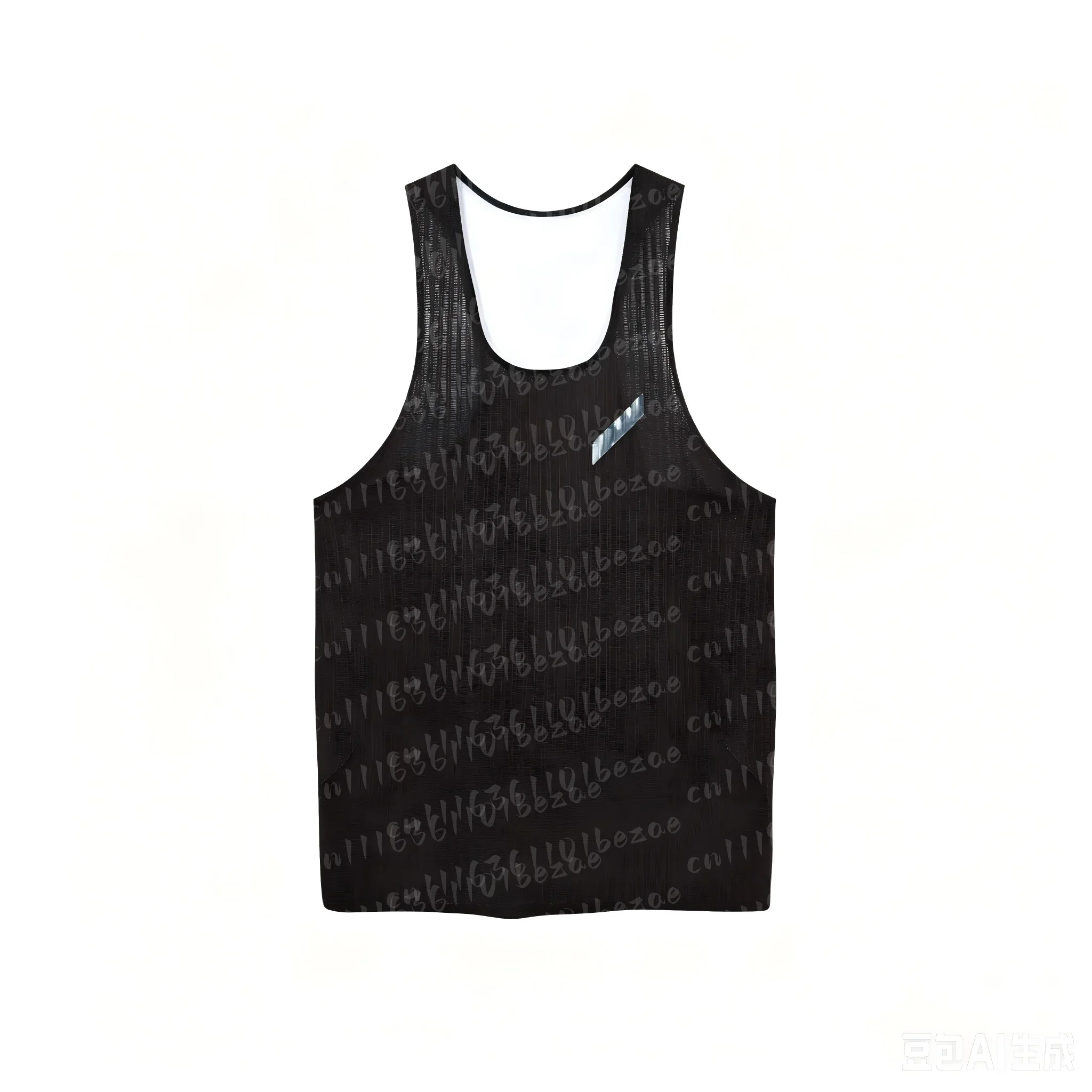 Wellenförmig gestreifte Laufweste, atmungsaktives Mesh-Sportshirt ohne Ärmel, Fitness-Marathon-Schnelltrocknende Trainingsweste für die ganze Familie – Detail 11