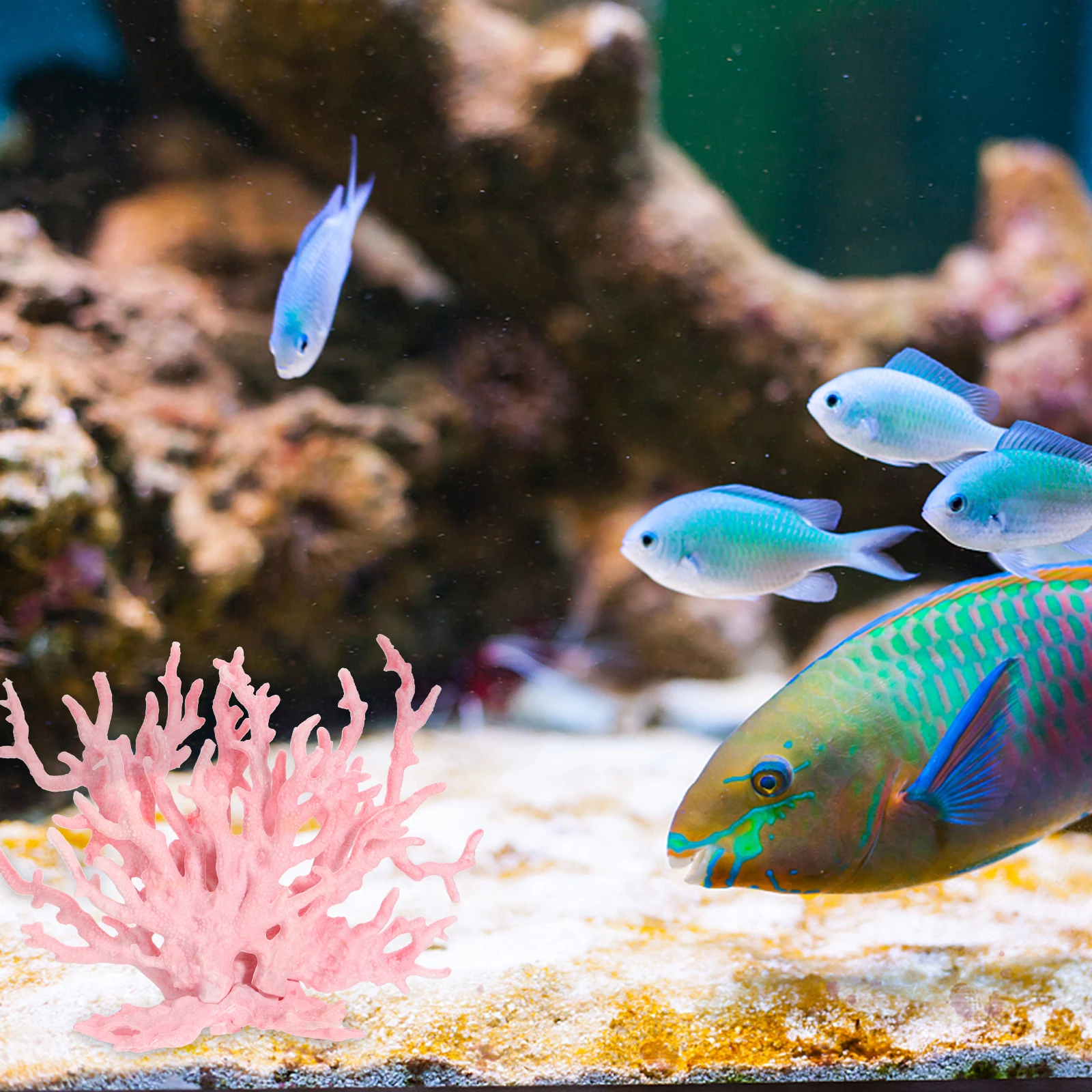 

Simulated Coral Aquarium Decoration Realistic Resin Soft Plastic Fish Tank nament Underwater Plant Safe Fresh Salt Water Enhance