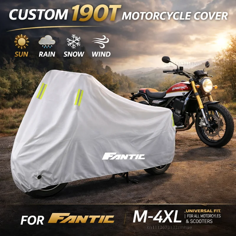 

For FANTIC CABALLERO FLAT TRACK 125 250 500 RALLY/SCRAMBLER XE125/XEF250 Outdoor Motorcycle Cover Waterproof All Weather Cover