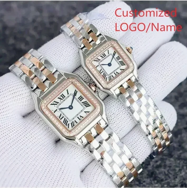 Ladies Quartz Watches Women Diamonds Silver Gold Dual Tone Gold Silver Stainless Steel Bracelet