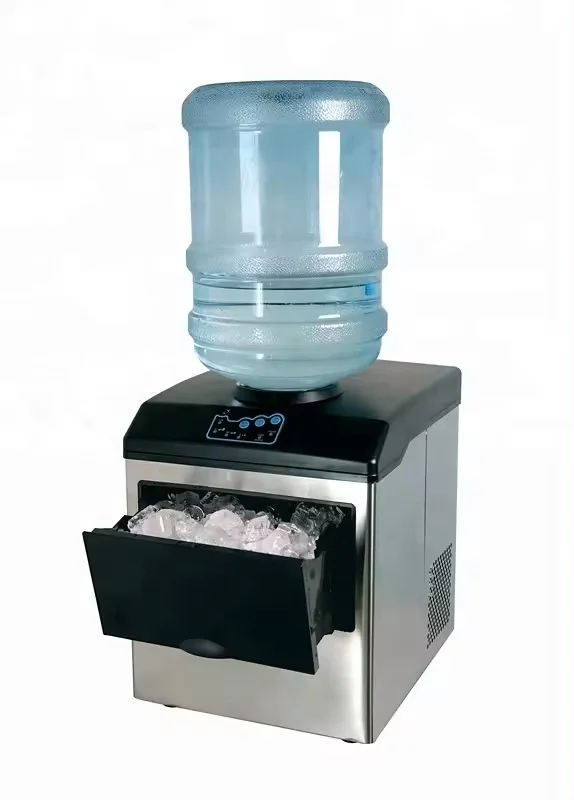 Top Selling Commercial Ice Maker Machine Countertop  Steel Ice Cube Maker Self-Cleaning Ice Maker for Home Kitchen Party