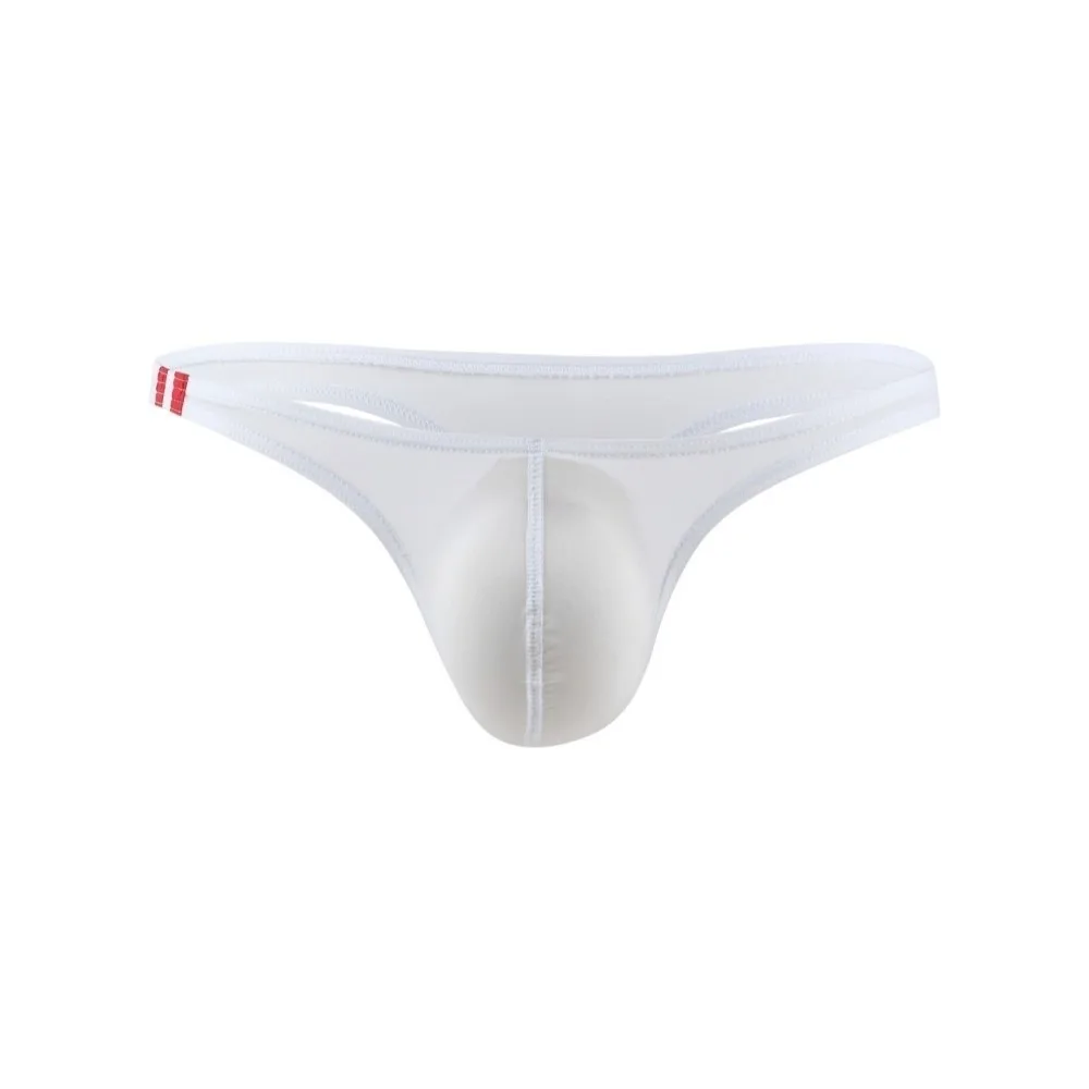 

Simple Low Rise Men's Thong See-through Ultra-Thin Ice Silk Underpants Quick Dry U Convex Bikini Briefs Male