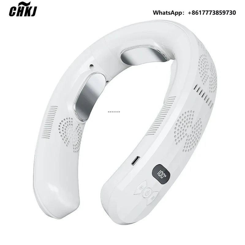 

6000mAh Vaneless Hanging Coolify and Warm Portable air Conditioner Fan Portable Mini Personal Lazy Outdoor Wearable Neck Fan