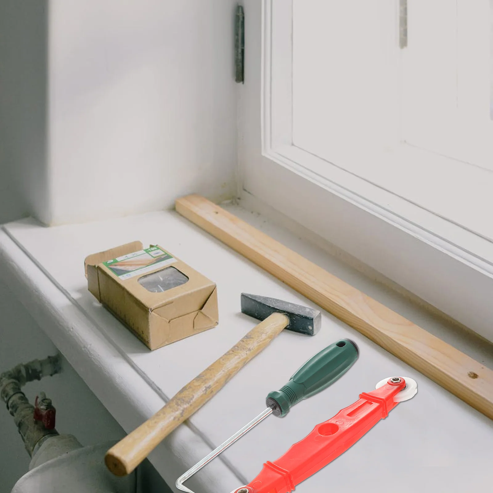 

1pc Screen Rolling Tool Kit For Window Door Mesh Installation Durable Convex Concave Roller Pressing Wheel Spline Tool Yarn