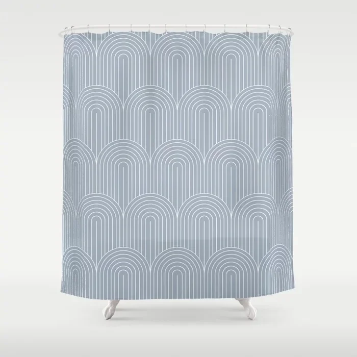 Multiple Rules Ellipse Arc Line Pattern Bathroom Curtain Home Decoration Waterproof Bathtub Creative Personality Shower Curtain