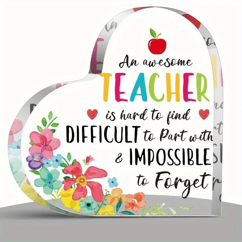 Teacher Appreciation Day Gift for Women Birthday Gift for Teacher Paperweight Keepsake Thank You Teacher Christmas Gift Teacher