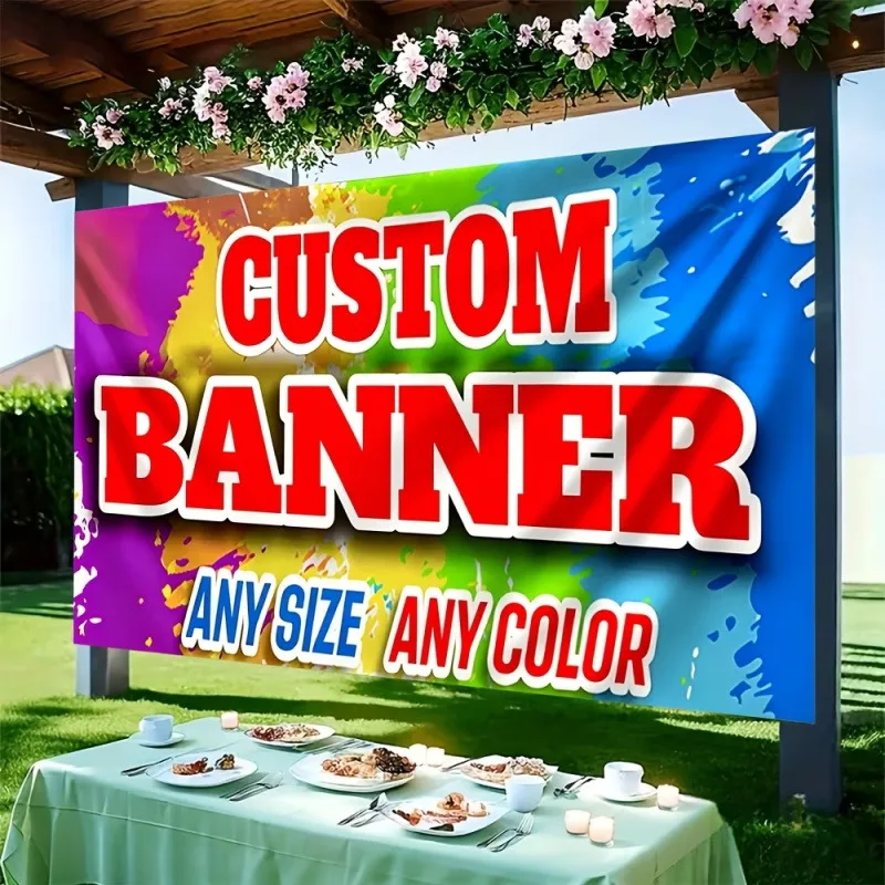 Custom Banner Flags Suitable For Courtyard Decoration Indoor And Outdoor Memorial Photo Party Commercial Advertising Promotion