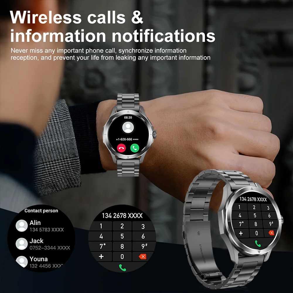 Nuevo para Xiaomi S4 Ultra NFC reloj inteligente hombres AMOLED deportes al aire libre GPS brújula ritmo cardíaco impermeable Bluetooth llamada relojes inteligentes