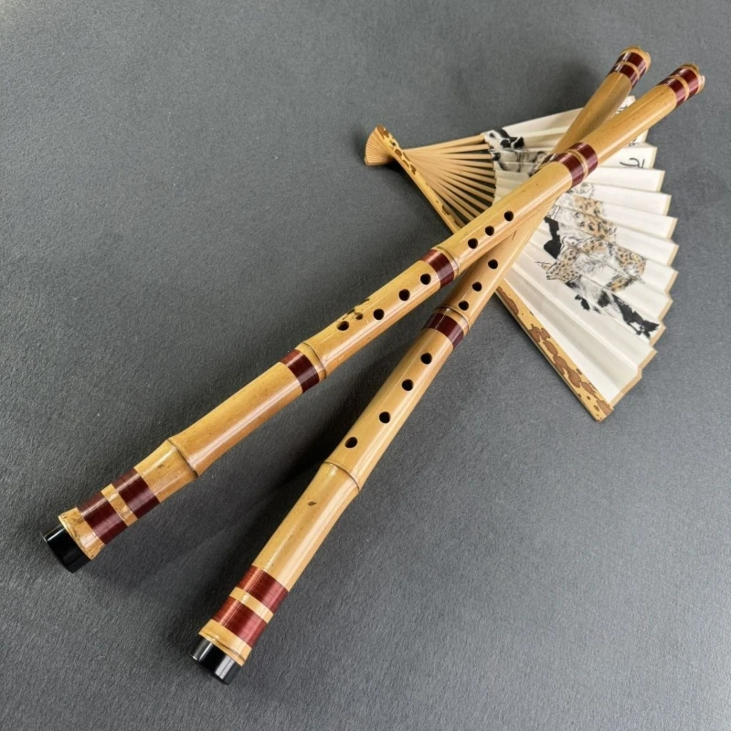 Chinese Vertical Bamboo Flute 8 Holes G/F/E Key Traditional Xiao Professional Performance Flutes Wind Instruments for Beginners
