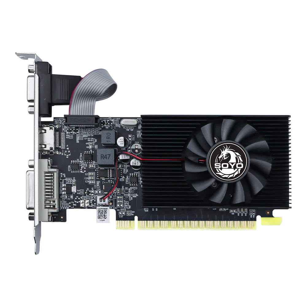 SOYO NVIDIA Gefore GT740 4G Grafische Kaart GDDR3 GPU 128bit PCIe 3.0x16 Gaming Videokaarten Voor desktop Computer Componenten