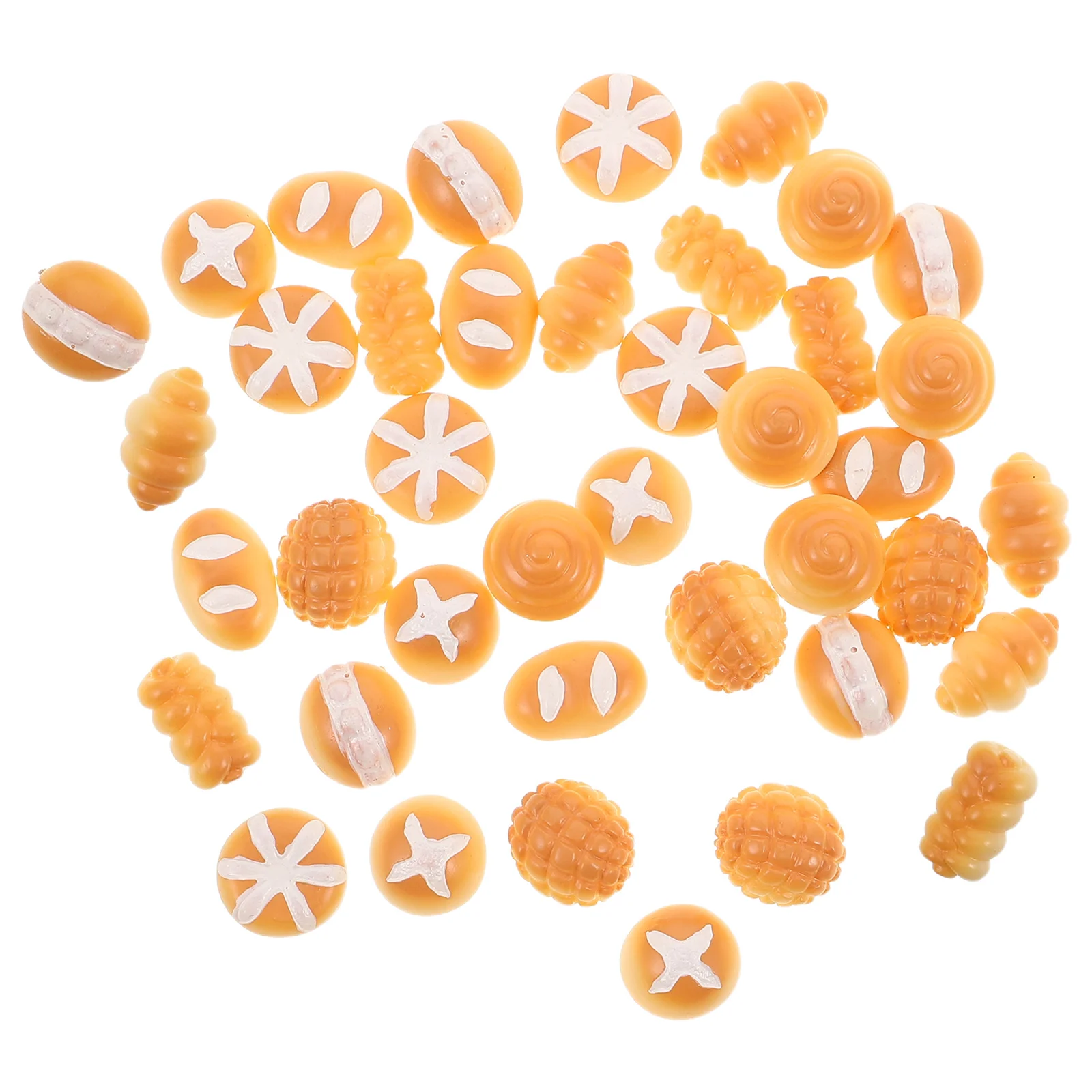 

40pcs Realistic Faux Display Props Miniature Artificial Resin For Diy Crafts Dollhouse Micro Landscape Decoration Simulation