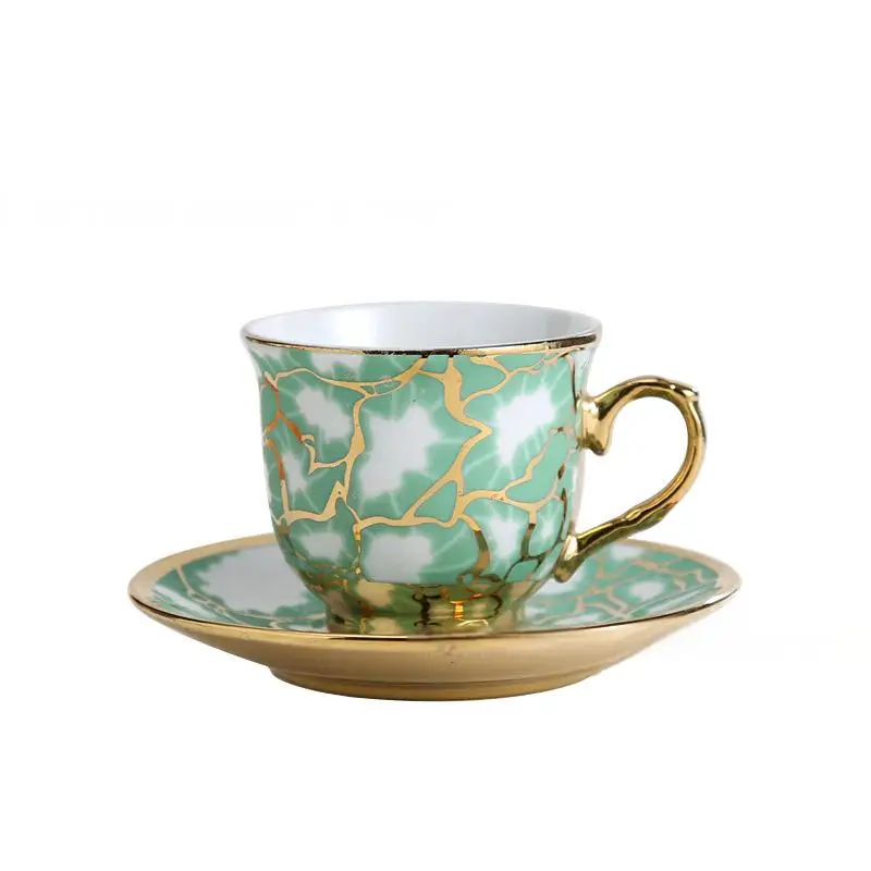 

European ceramic coffee cup, mug tableware set, electroplated 6 cups
