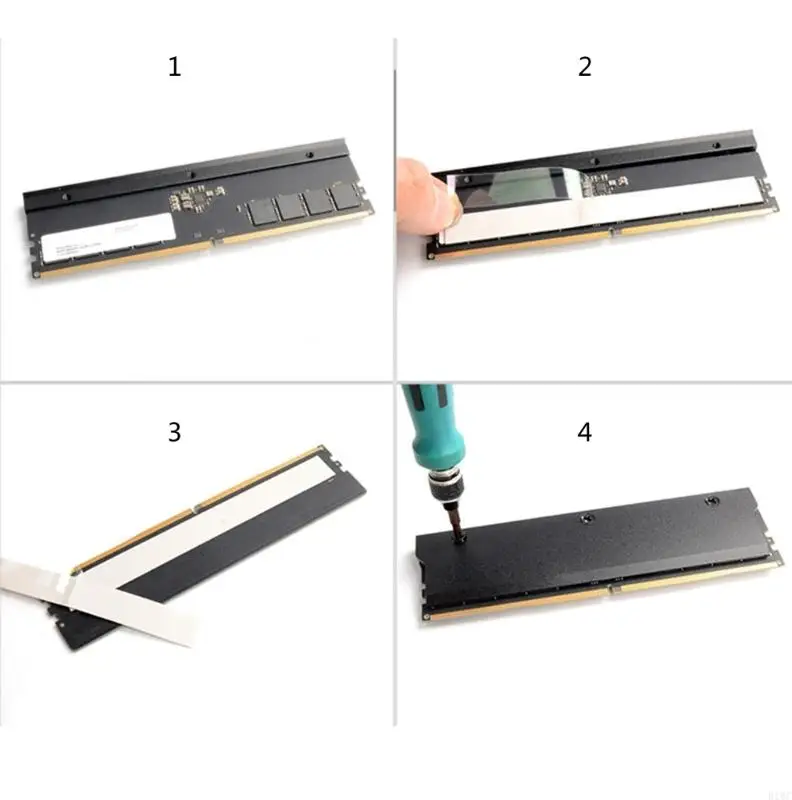 Memory Heat Sink 134x34x8mm Aluminum Memory Coolers DDR5 Heatsink for PC