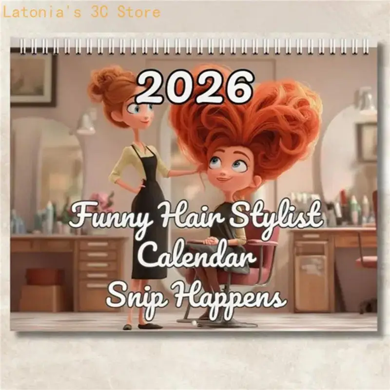 2026 Humorvoller Salonkalender, Doppelspulenbindung, Wandkalender, Monatsplaner, Geschenk für Beauty-Enthusiasten – Detail 4
