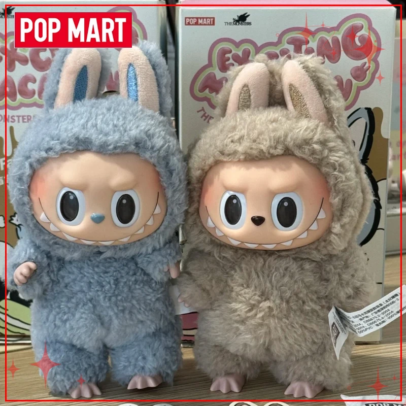 البوب مارت LABUBU وحوش مثيرة معكرون سلسلة الفينيل الوجه أفخم دمية قلادة تحصيل الحلي لعبة هدية الكريسماس