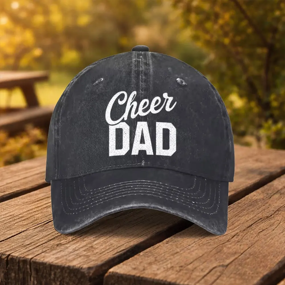 Cheer DAD Printed Baseball Cap Unisex Fashion Duckbill Hat Suitable for Outdoor Sports Fitness Travel And Outings, Multi-Color O
