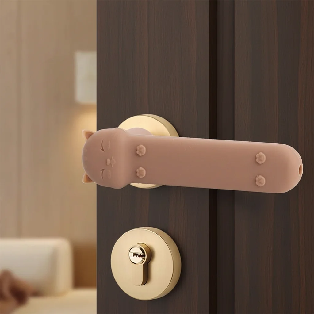 

Silicone Door Knob Cover Anti-collision Kids Safety Doorknob Protector Sleeve Cold-proof Anti-Slip Door Handle Cover for Home