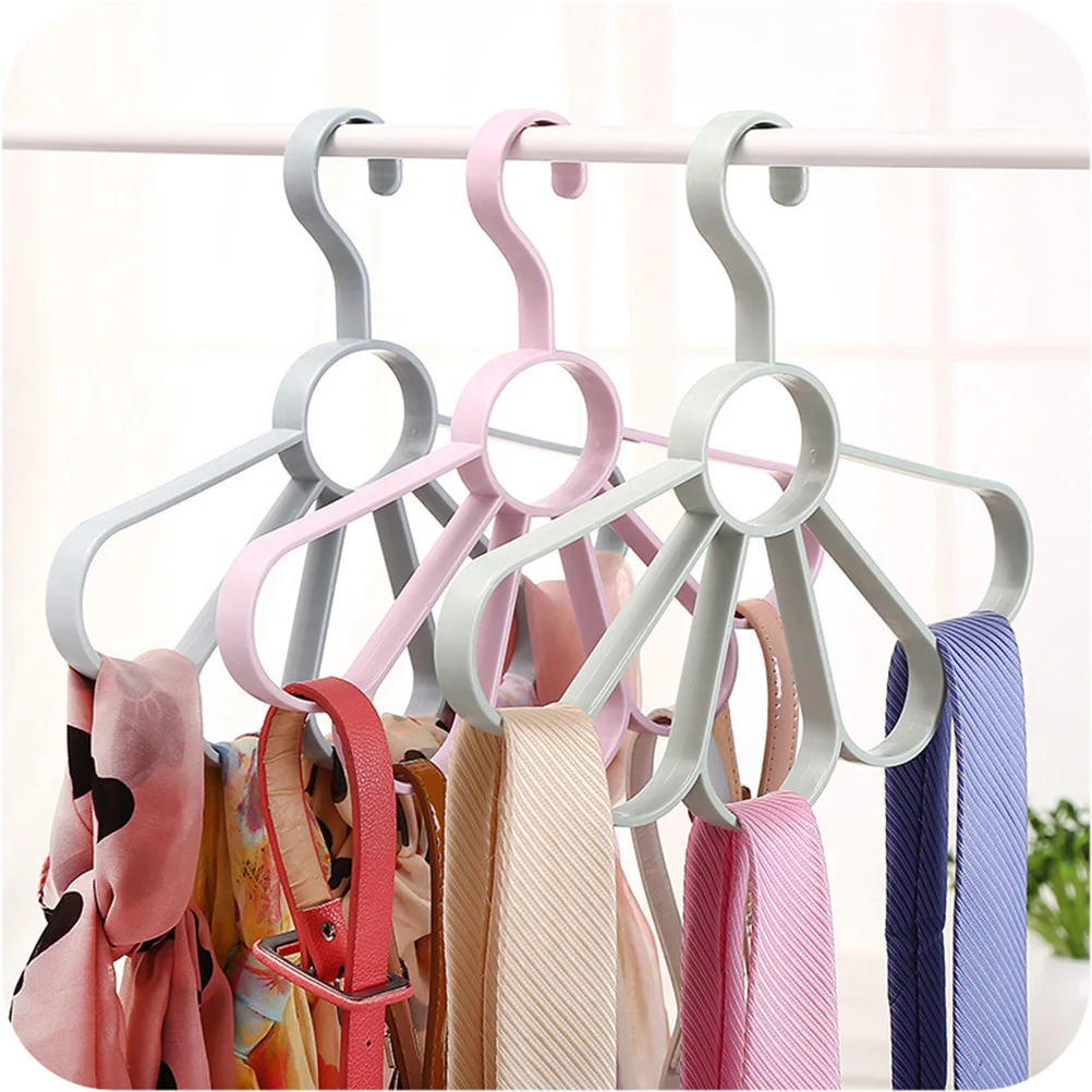 

Scarf Rack Plastic Nordic Blue Multi-Functional Belt Hanger Fan-Shaped Tie Storage Closet Organizer 128