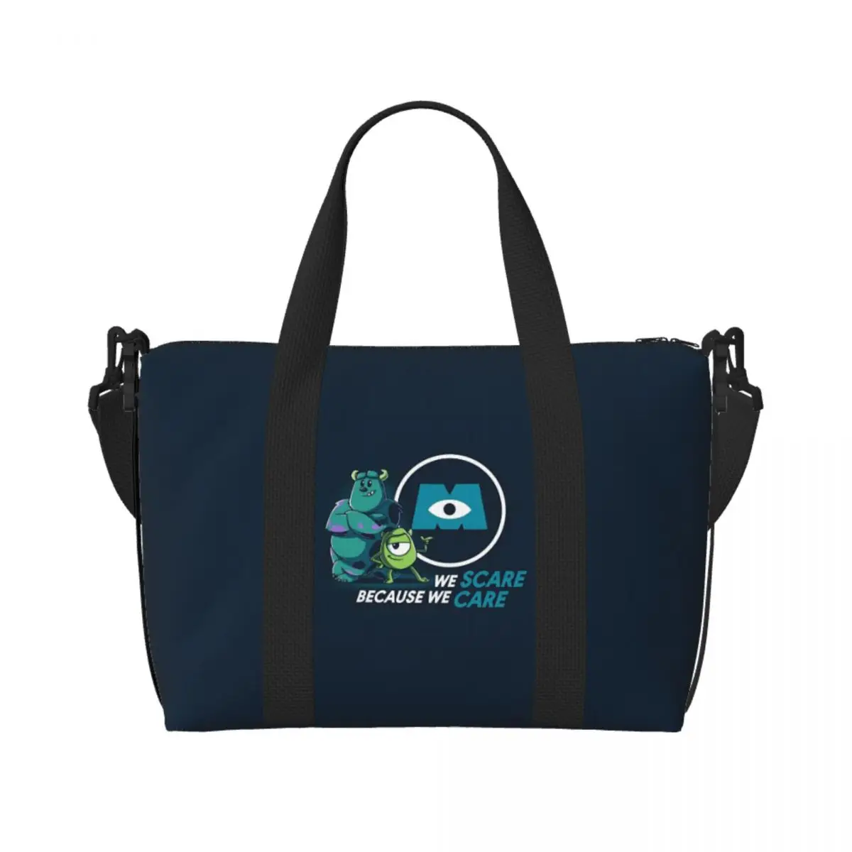 

Custom Children's Comedy Film Monsters University Tote Bag Women Large Capacity Cartoon Anime Cute Gym Beach Shoulder Travel Bag