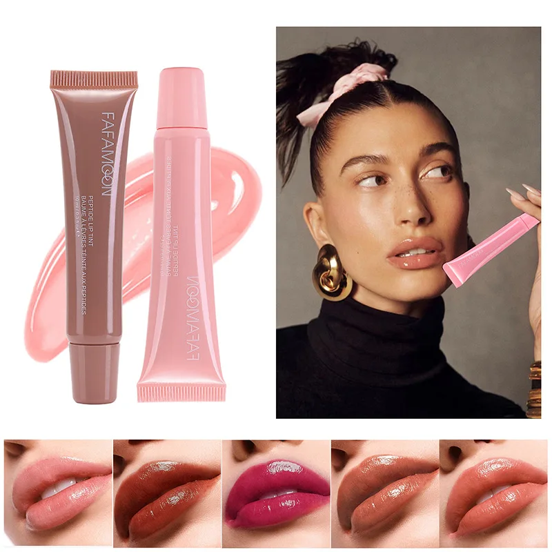 5-color Glossy Lip Gloss Moisturizing And Non Staying Cup Glass Lip Oil Lightening Lip Lines Fruity Liquid Tinted Lip Balm