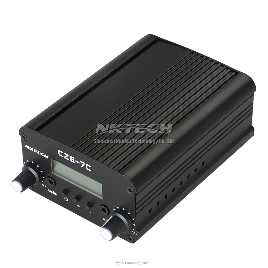 Imagem -03 - Nktech-fm Transmissor para Estação de Radiodifusão Cze7c Pll 1w 7w Frequência Estéreo 76108mhz Amplificadores Pro Campus Retroiluminação Lcd