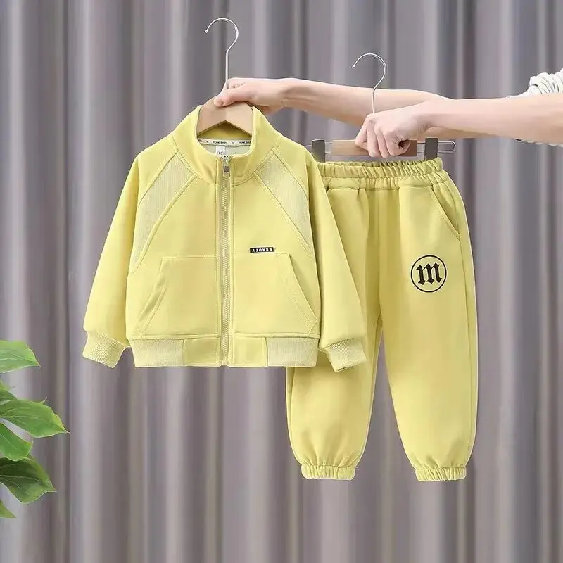 4-12 Years Children's Clothing Set New Boys' Sports and Leisure Jacket Pants Two Piece Set Spring and Autumn suit